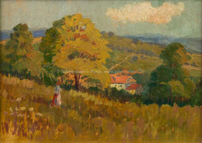  / Žloutne (Motiv z okolí lázně Luhačovice) / František Pečínka