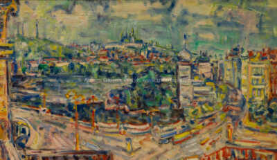  / Praha od Jiráskova mostu / Bohumír Dvorský