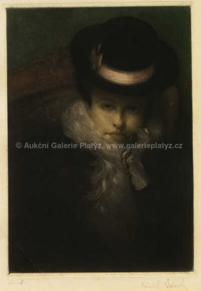  / Dívka v klobouku / Heinrich Jakesch