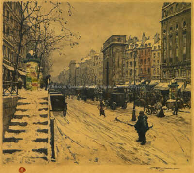  / Boulevard St. Martin v zimě / František Tavík Šimon