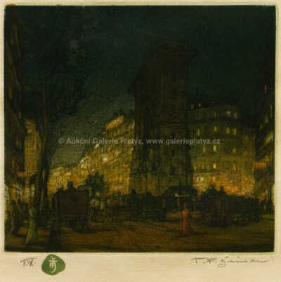  / Boulevard St. Denis v noci / František Tavík Šimon