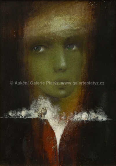  / Portrét ženy nad krajinou / Vlastimil Zábranský