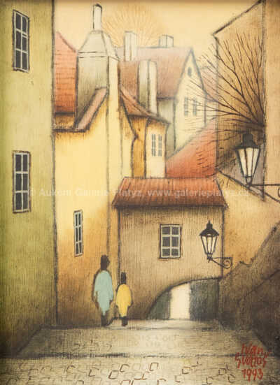  / Konvolut dvou kusů - Pražské motivy / Ivan Svatoš