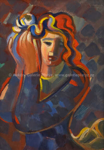  / Žena s květinou ve vlasech / Jaroslav Václav Staněk