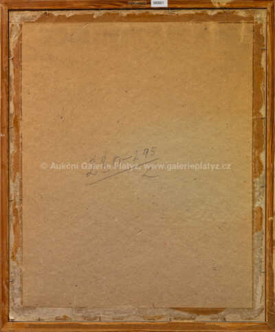  / Kytice pivoněk - pastelem ručně kolorovaný zkušební tisk / Václav Špála