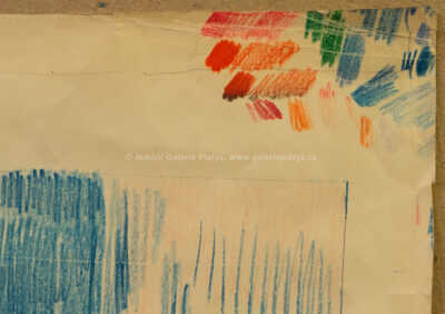  / Kytice pivoněk - pastelem ručně kolorovaný zkušební tisk / Václav Špála