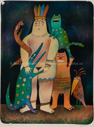  / Přivítání Kryštofa Kolomba / Adolf Born