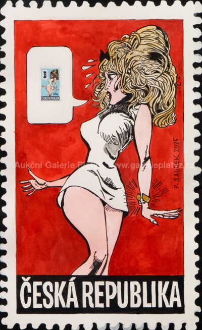  / Muriel - poštovní známka / Patrik Saudek