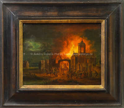 Johann Georg Trautmann - Hořící kostel
