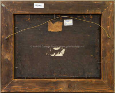  / Krajina se zříceninou a splavem / Franz Schütz