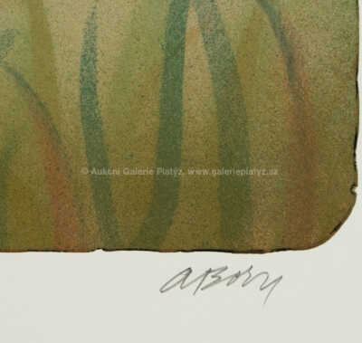  / Gejša na procházce s psíčky / Adolf Born