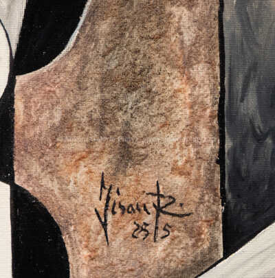  / Monochromatické kubistické zátiší s konvicí na čaj a cukřenkou / Robert Jiran