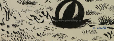  / Míč u hangáru / Kamil Lhoták