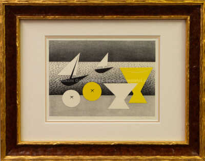 Jan  Zrzavý - Zátiší s vázou, loděmi a jablky