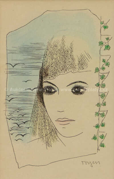  / Dívka s vlaštovkami / Marie Čermínová - Toyen