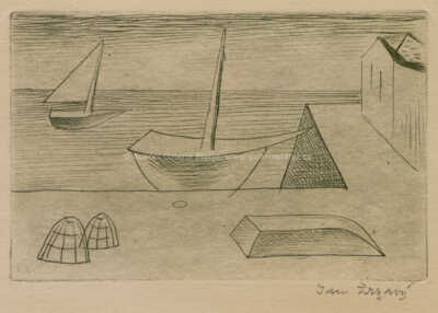  / Bretaňský přístav se dvěma loděmi / Jan  Zrzavý