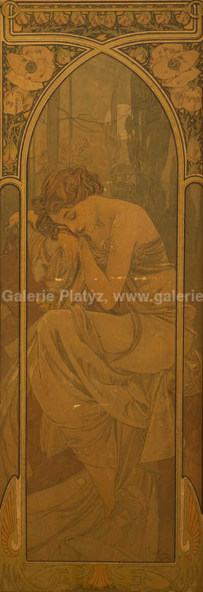  / Paravan s motivy z cyklu Denní doby / Alfons Mucha