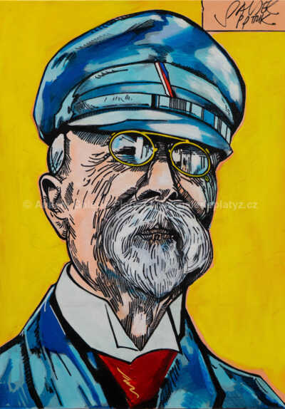 Patrik Saudek - Tomáš Garrigue Masaryk - oboustranný obraz