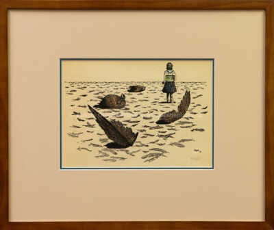 Marie Čermínová - Toyen - Školačka na cestě do školy (z cyklu Střelnice)