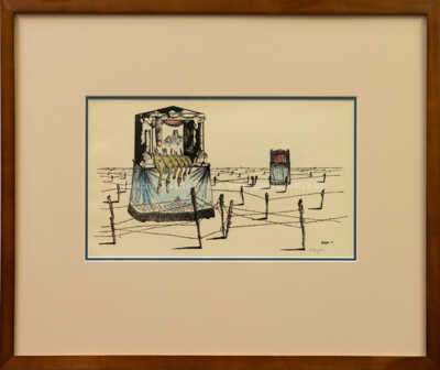 Marie Čermínová - Toyen - Surrealistické divadlo s husami (z cyklu Střelnice)