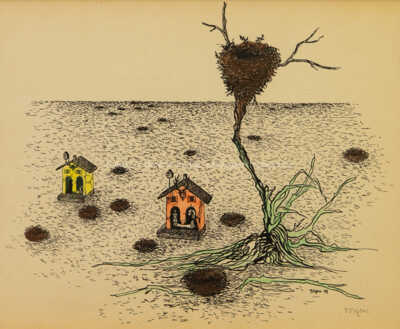  / Barometry a opuštěná hnízda (z cyklu Střelnice) / Marie Čermínová - Toyen