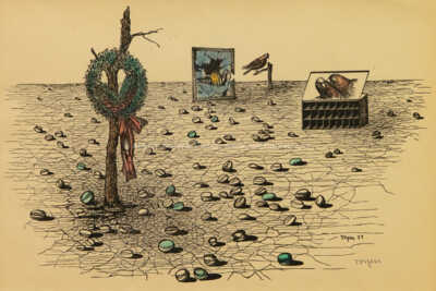  / Věnec s ptáky (z cyklu Střelnice) / Marie Čermínová - Toyen