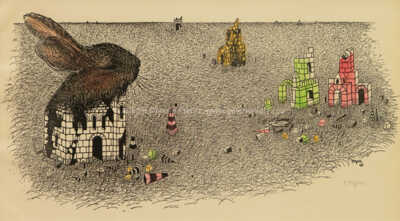  / Dětská stavebnice s králíčkem (z cyklu Střelnice) / Marie Čermínová - Toyen