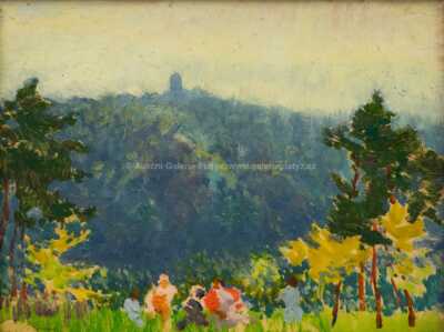  / Krajina s figurální stafáží / Karel Langer