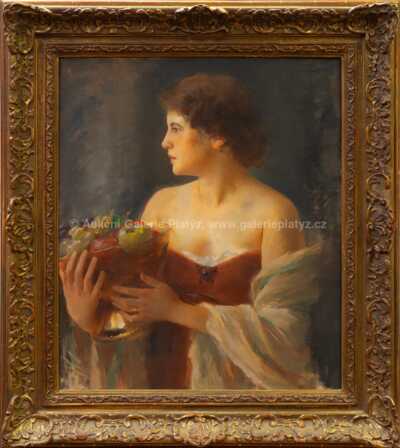 Emil Schovánek - Žena s mísou ovoce