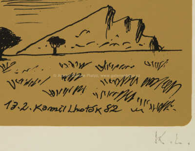  / Balon ve skalnaté krajině / Kamil Lhoták