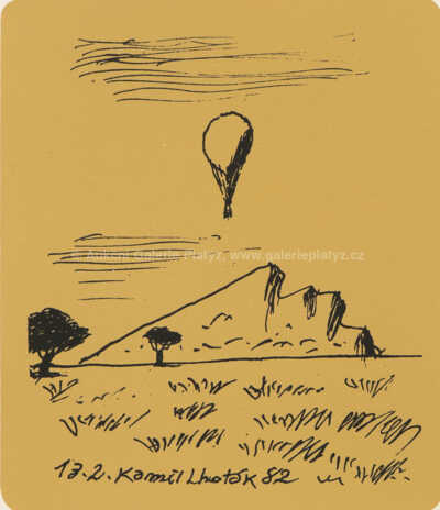  / Balon ve skalnaté krajině / Kamil Lhoták