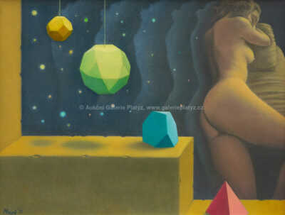  / Zátiší s mnohostěny a dívka / Jiří Mocek