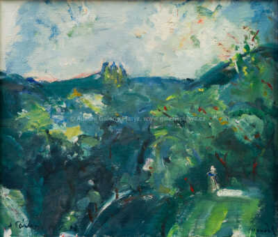  / Pohled do krajiny (oboustranný obraz) / František Jiroudek