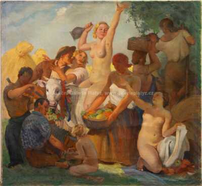 Oskar Brázda - Varianta opony žateckého divadla