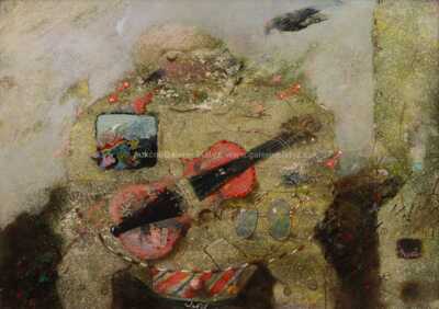  / Zátiší s houslemi / Stanislav  Vajce