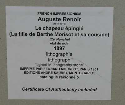  / Dívky v klobouku / Auguste Renoir