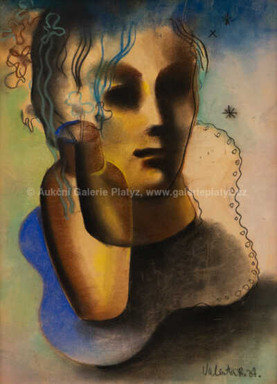  / Dívka s vázou / Rudolf Valenta