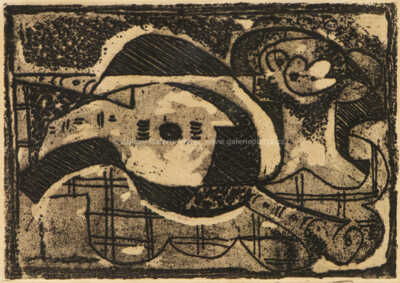  / Zátiší s klarinetem, mandolínou a podnosem / Emil Filla