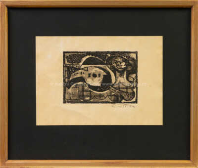 Emil Filla - Zátiší s klarinetem, mandolínou a podnosem