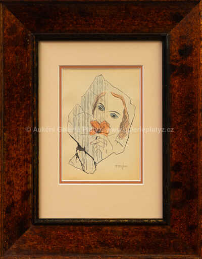 Marie Čermínová - Toyen - Dívka s růží