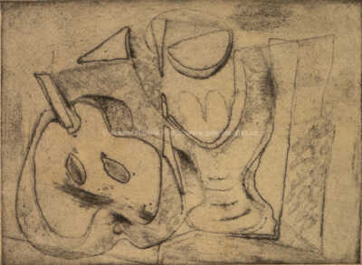  / Zátiší s pohárem a hruškou / Emil Filla