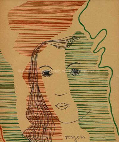  / Zasněná s dlouhými vlasy (Nataša Gollová) / Marie Čermínová - Toyen