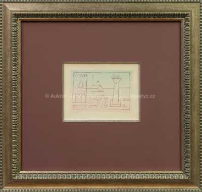 Jan  Zrzavý - Piazzeetta - Sloup sv. Marka v Benátkách