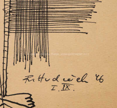  / Postava u sloupu / František  Hudeček