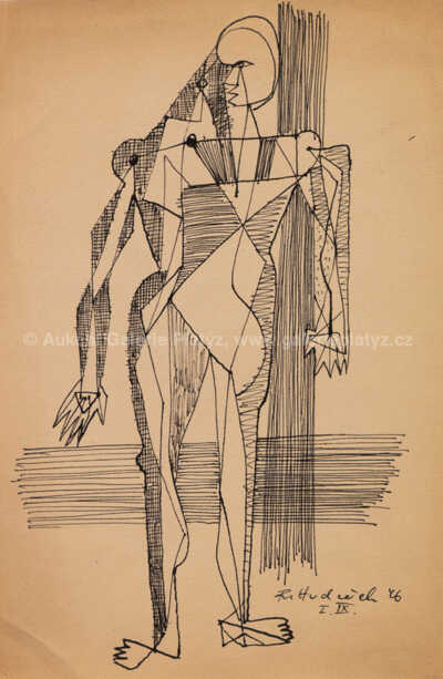  / Postava u sloupu / František  Hudeček