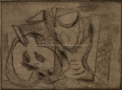  / Zátiší s pohárem a hruškou / Emil Filla