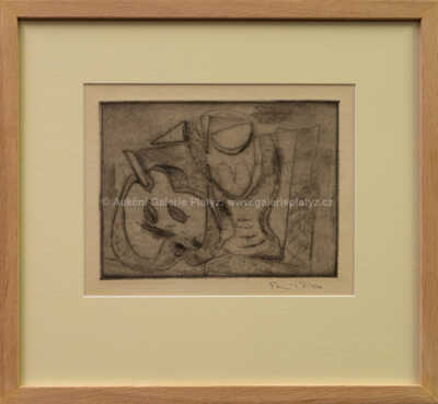 Emil Filla - Zátiší s pohárem a hruškou