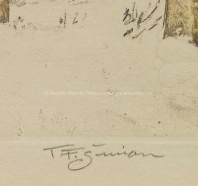  / Venkovská silnice v zimě / František Tavík Šimon