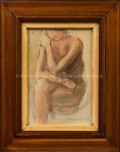 Martin Salcman - Sedící akt