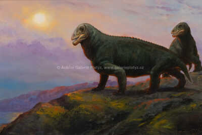  / V pravěku (Plaz rodu Moschops) / Petr Modlitba